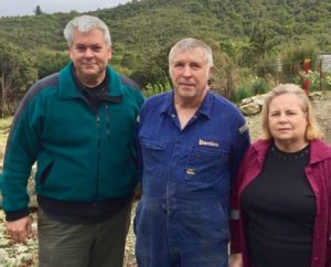 John Cogley with Mike and Eleanor the mines owners